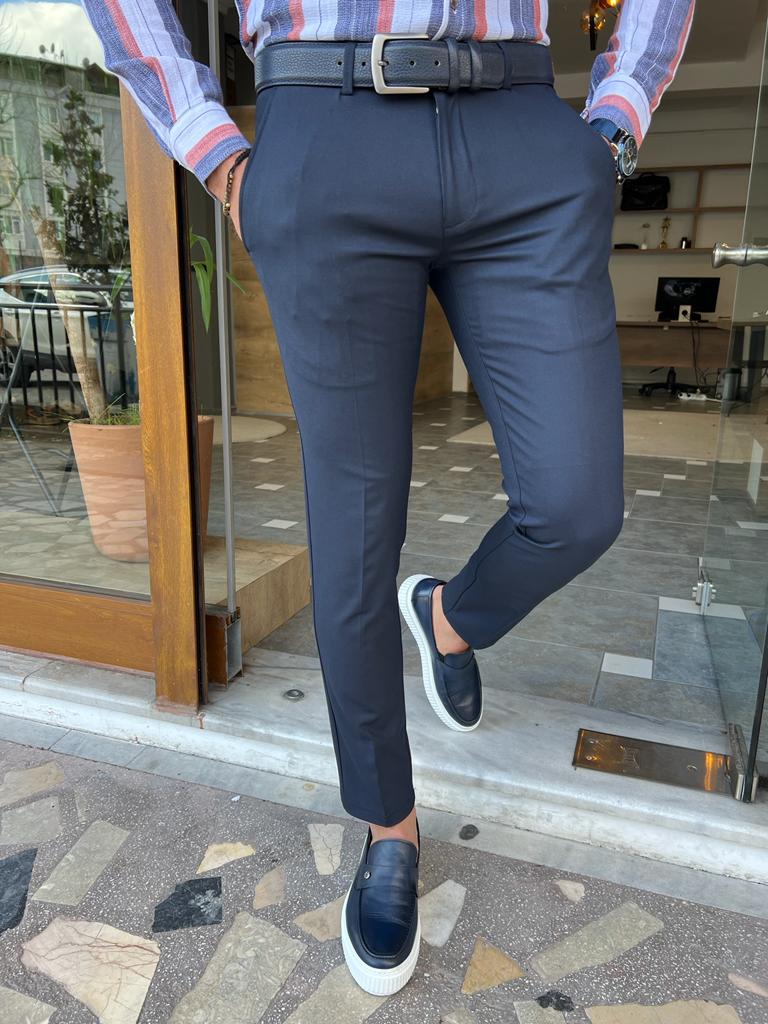 Essential Suit Pants Slim Marine Blue | SHAPING NEW TOMORROW